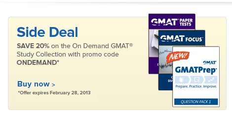 side deal on demand gmat collection