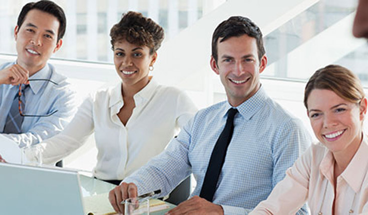 smiling meeting