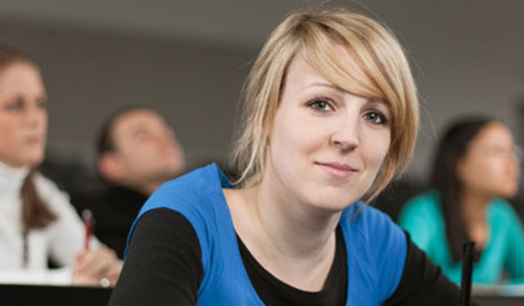 Woman in Blue Shirt