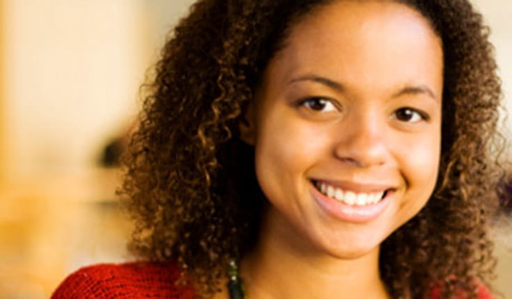 Woman smiling