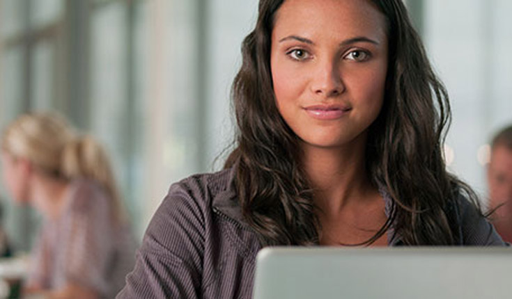 woman with laptop