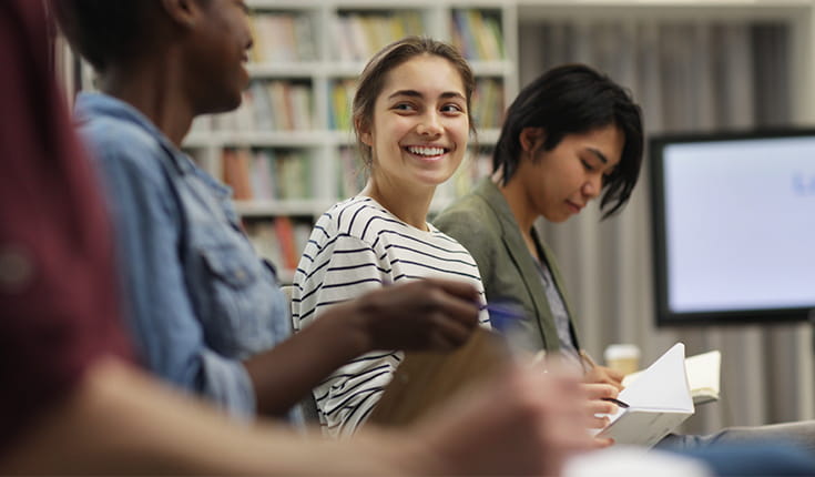 Students Exchange Knowing Look 